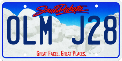 SD license plate 0LMJ28