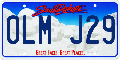 SD license plate 0LMJ29