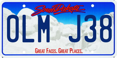 SD license plate 0LMJ38