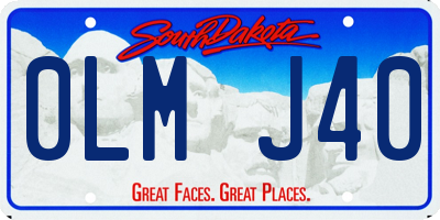 SD license plate 0LMJ40