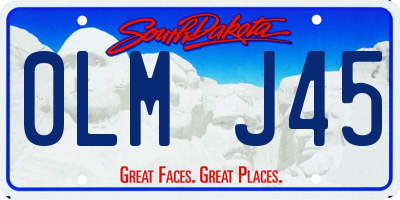 SD license plate 0LMJ45