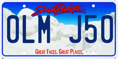 SD license plate 0LMJ50