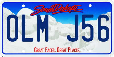 SD license plate 0LMJ56