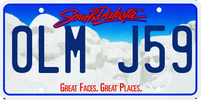 SD license plate 0LMJ59