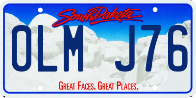 SD license plate 0LMJ76