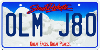 SD license plate 0LMJ80
