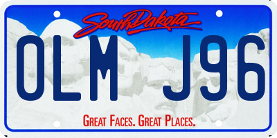 SD license plate 0LMJ96