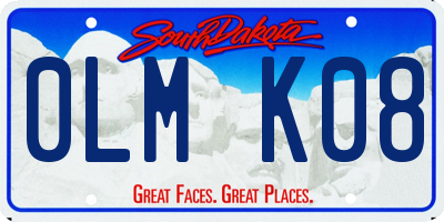 SD license plate 0LMK08