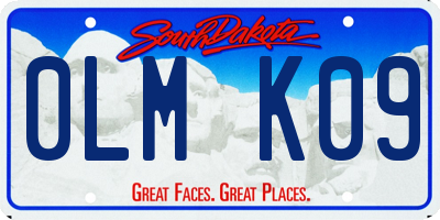 SD license plate 0LMK09