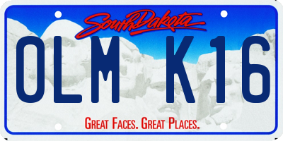 SD license plate 0LMK16