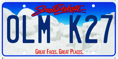 SD license plate 0LMK27