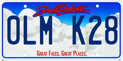 SD license plate 0LMK28
