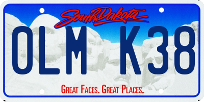 SD license plate 0LMK38