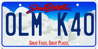 SD license plate 0LMK40