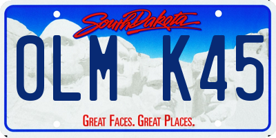 SD license plate 0LMK45