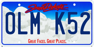SD license plate 0LMK52
