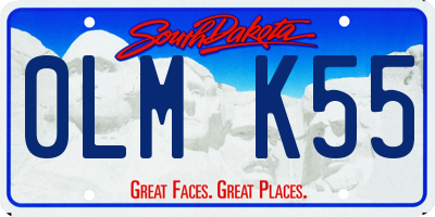 SD license plate 0LMK55