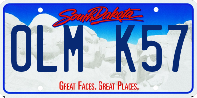 SD license plate 0LMK57