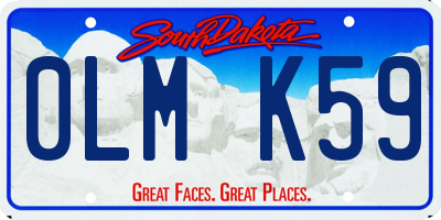 SD license plate 0LMK59
