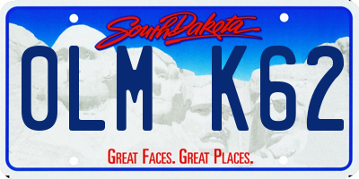SD license plate 0LMK62