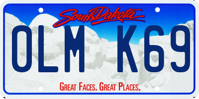SD license plate 0LMK69