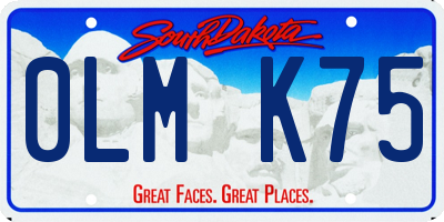 SD license plate 0LMK75