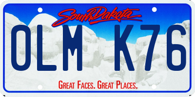 SD license plate 0LMK76