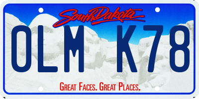 SD license plate 0LMK78