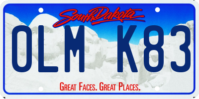 SD license plate 0LMK83