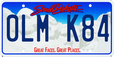 SD license plate 0LMK84