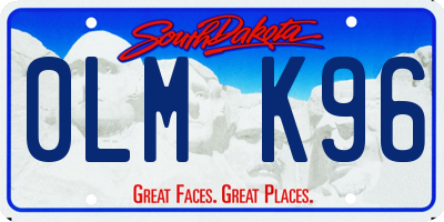 SD license plate 0LMK96