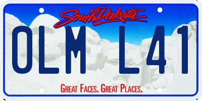 SD license plate 0LML41