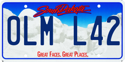 SD license plate 0LML42