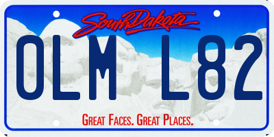 SD license plate 0LML82