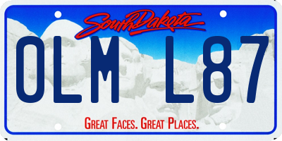 SD license plate 0LML87