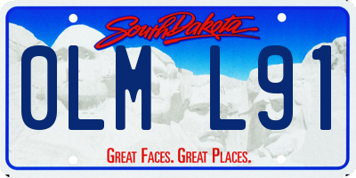 SD license plate 0LML91