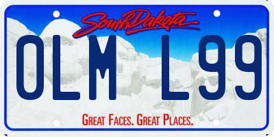 SD license plate 0LML99