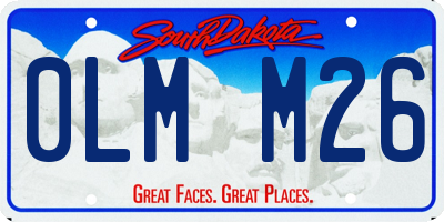 SD license plate 0LMM26