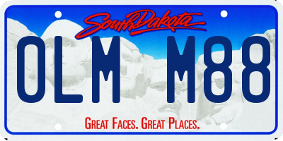 SD license plate 0LMM88
