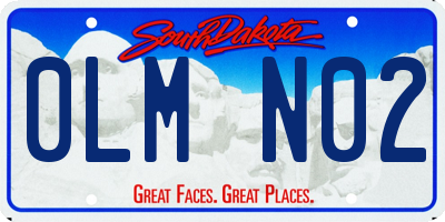 SD license plate 0LMN02