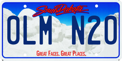 SD license plate 0LMN20