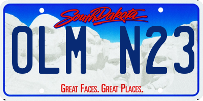 SD license plate 0LMN23