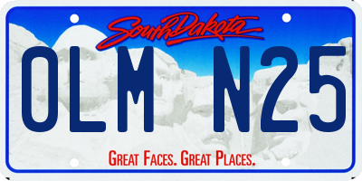 SD license plate 0LMN25