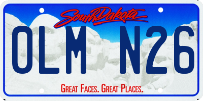 SD license plate 0LMN26