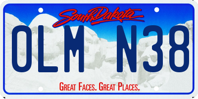 SD license plate 0LMN38