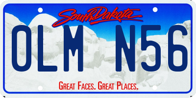 SD license plate 0LMN56