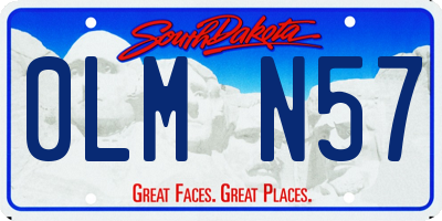 SD license plate 0LMN57