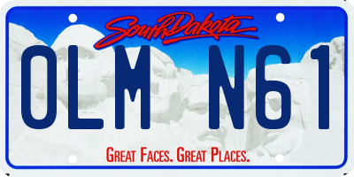 SD license plate 0LMN61