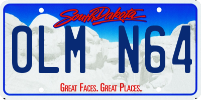 SD license plate 0LMN64