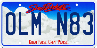 SD license plate 0LMN83